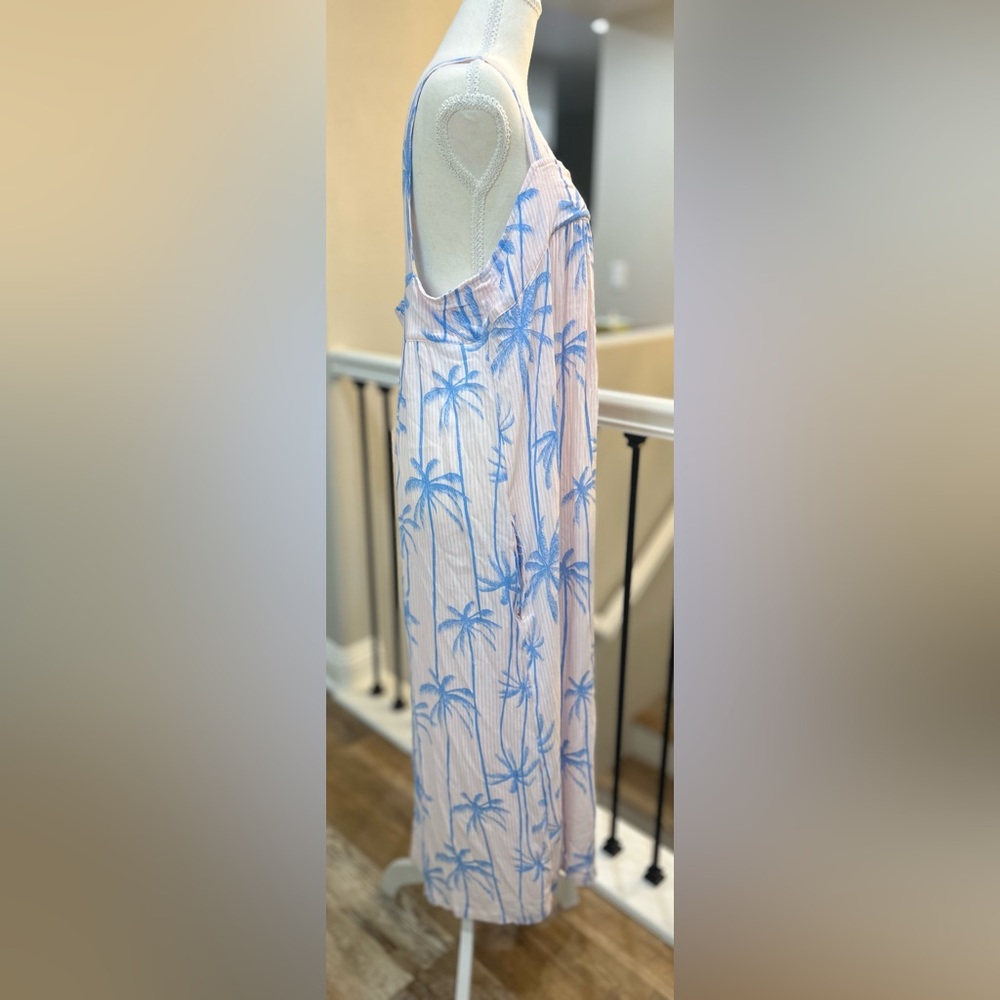 pajamas pjs Palm-Print Chemise nightgown Sleeveless size XL - Picture 6 of 16